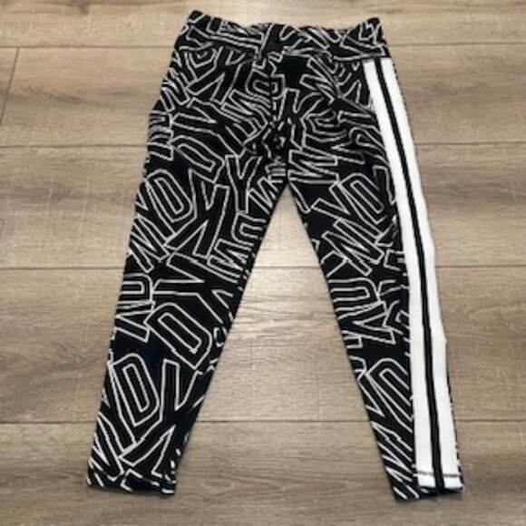 DKNY Sport Leggings Women’s Size XL Black And white Logo Print - Picture 4 of 8